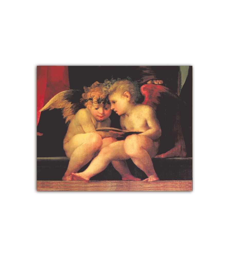 Mini poster con gli angioletti in lettura di Rosso Fiorentino Mini poster con gli angioletti in lettura di Rosso Fiorentino