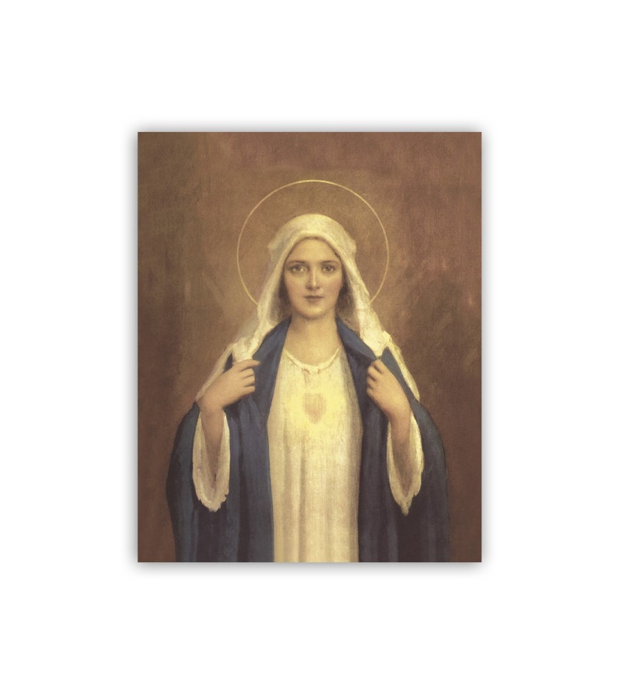 Mini poster con l'Immacolato Cuore di Maria dipinto da Chambers Mini poster con l'Immacolato Cuore di Maria dipinto da Chambers