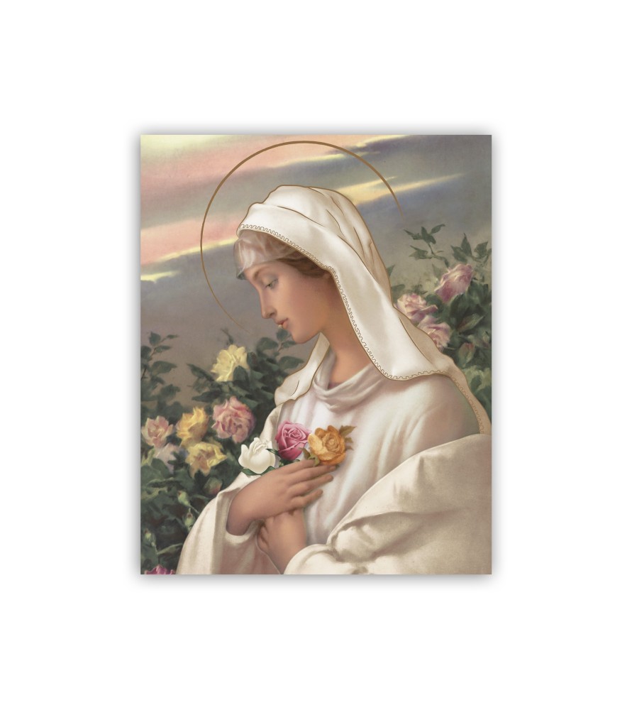Mini poster con la Madonna della Rosa Mystica