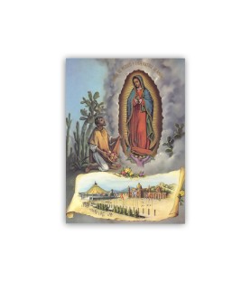 Mini poster con l'Apparizione della Madonna di Gudadalupe a San Juan