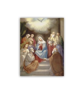 Mini poster con la Discesa dello Spirito Santo su Maria