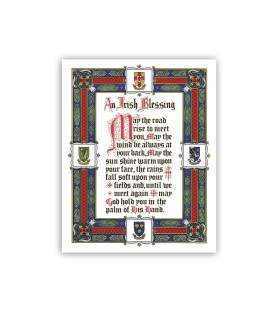 Mini poster con An irish Blessing con testo in inglese