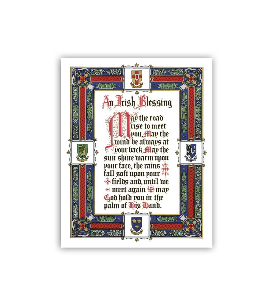 Mini poster con An irish Blessing con testo in inglese