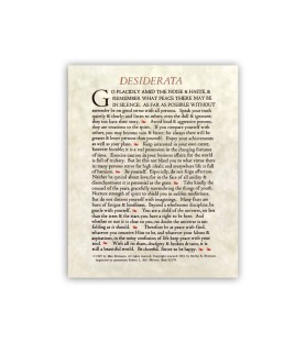 Mini poster con la poesia Desiderata di Max Ehrmann con testo inglese