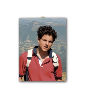 Tela pittorica intelaiata con immagine di Carlo Acutis