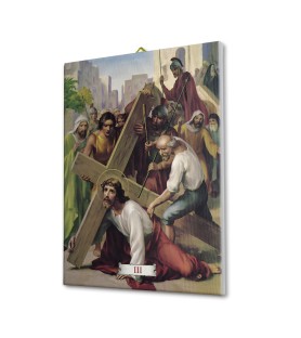 Tele pittoriche intelaiate raffiguranti la Via Crucis