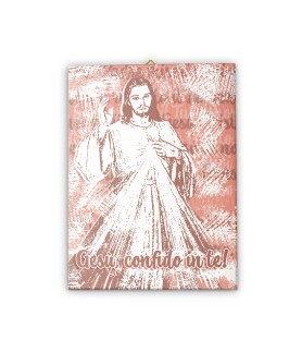 Tela pittorica pop-art intelaiata di Gesù Misericordioso