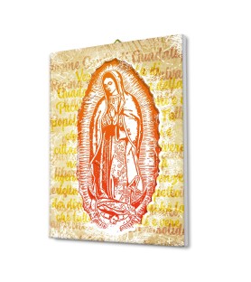 Tela pittorica pop-art intelaiata della Madonna di Guadalupe