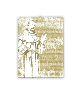 Tela pittorica pop-art intelaiata di San Francesco d'Assisi