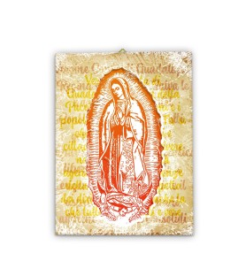 Tela pittorica pop-art intelaiata della Madonna di Guadalupe