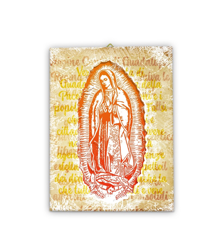 Tela pittorica pop-art intelaiata della Madonna di Guadalupe Tela pittorica pop-art intelaiata della Madonna di Guadalupe