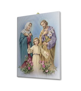 Tela pittorica intelaiata della Sacra Famiglia