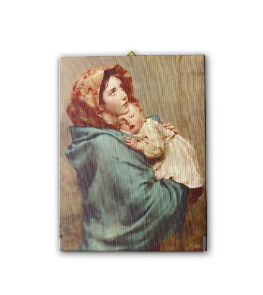 Tela pittorica intelaiata della Madonna con bambino del Ferruzzi
