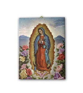 Tela pittorica intelaiata della Madonna di Guadalupe