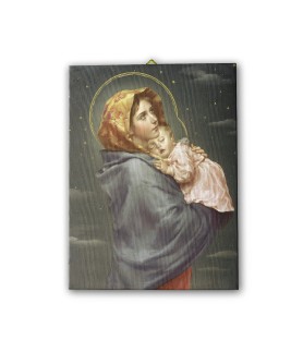 Tela pittorica intelaiata della Madonna con bambino del Ferruzzi