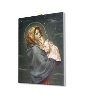 Tela pittorica intelaiata della Madonna con bambino del Ferruzzi