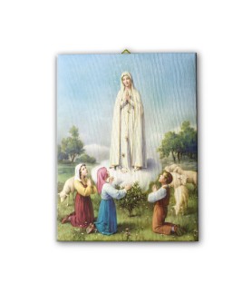 Tela pittorica intelaiata della Madonna di Fatima