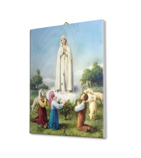 Tela pittorica intelaiata della Madonna di Fatima