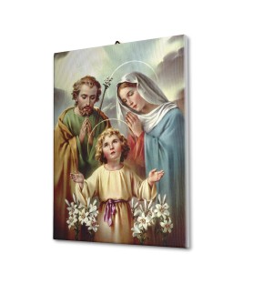 Tela pittorica intelaiata della Sacra Famiglia