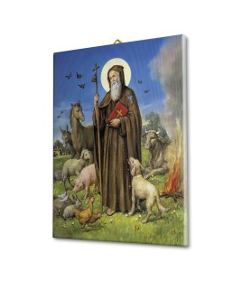 Tela pittorica intelaiata di Sant'Antonio Abate