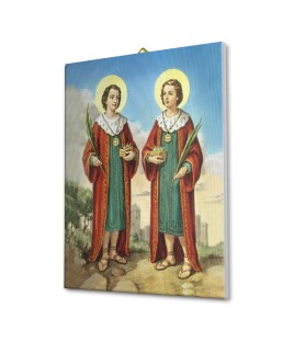 Tela pittorica intelaiata dei Santi Medici