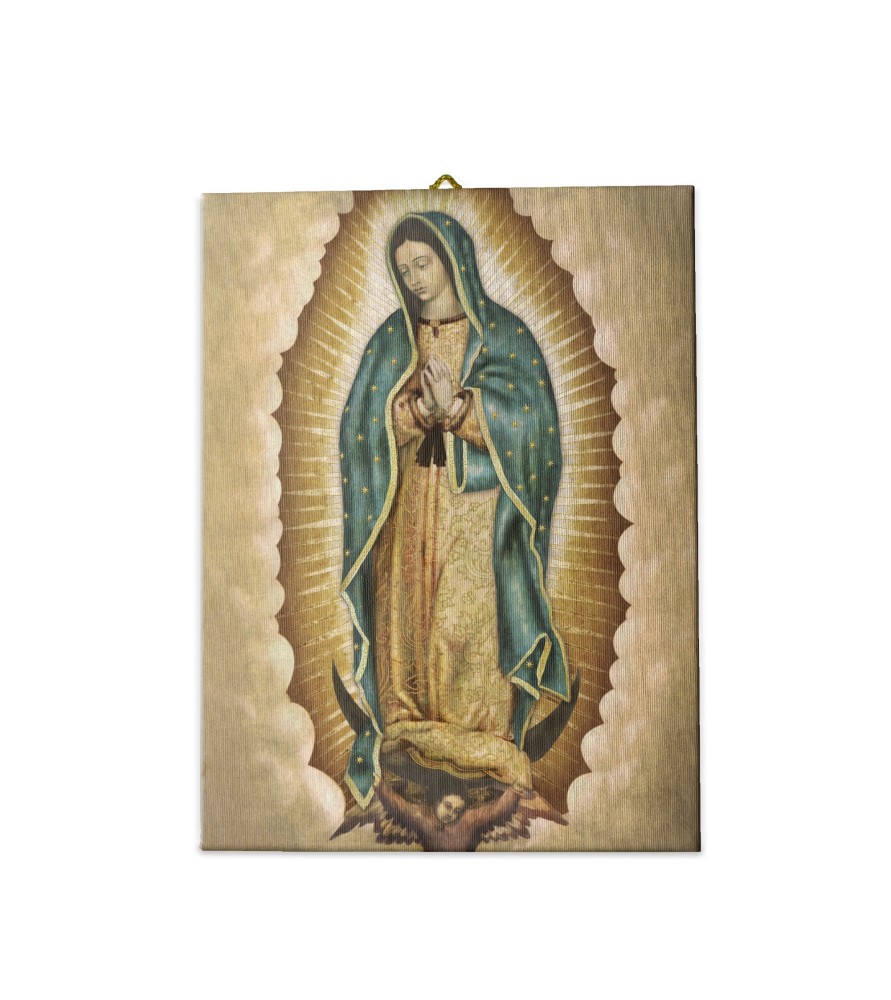 Tela pittorica intelaiata della Madonna di Guadalupe Tela pittorica intelaiata della Madonna di Guadalupe