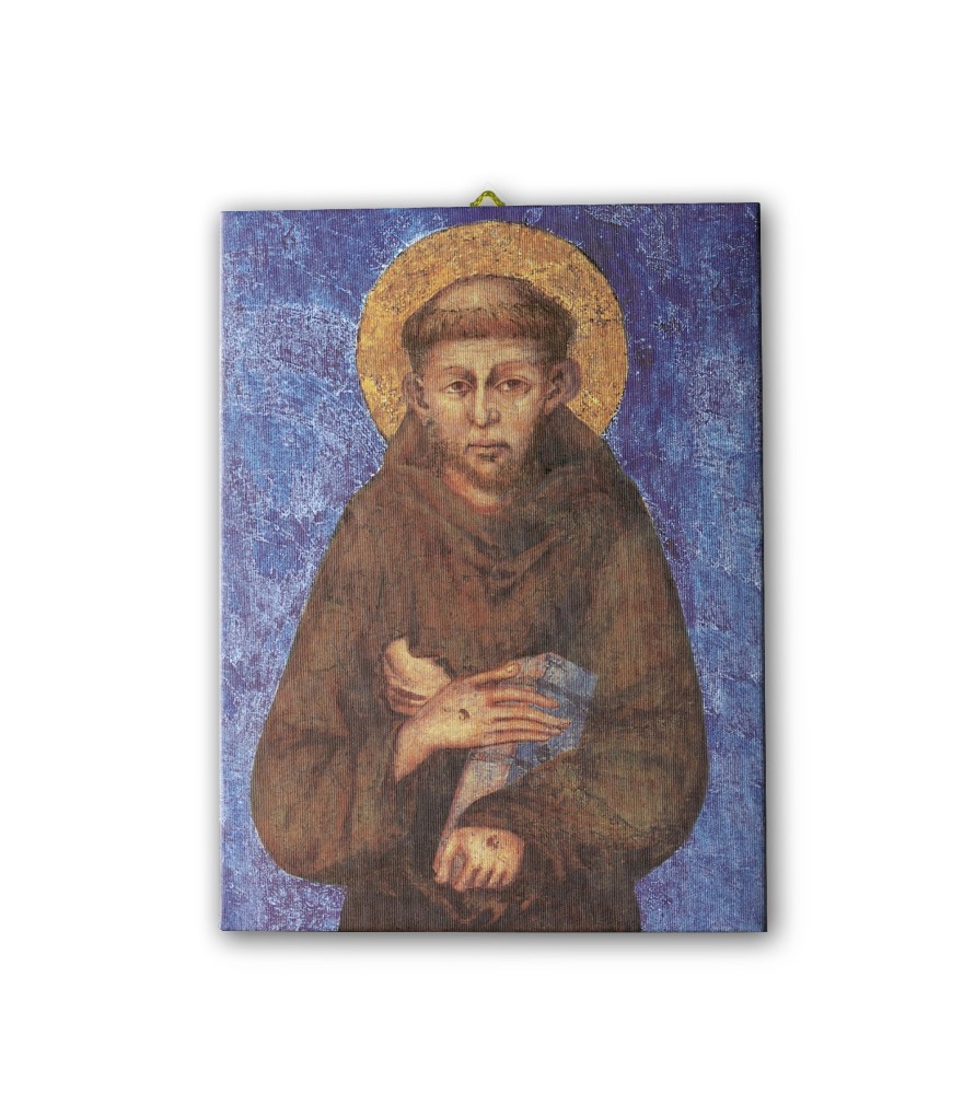 Tela pittorica intelaiata di San Francesco dipinto dal Cimabue