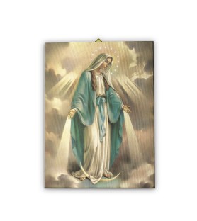 Tela pittorica intelaiata della Madonna Miracolosa