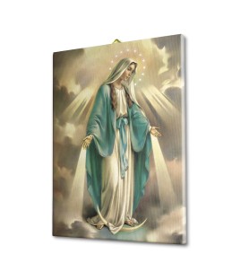 Tela pittorica intelaiata della Madonna Miracolosa