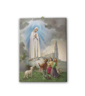 Tela pittorica intelaiata della Madonna di Fatima