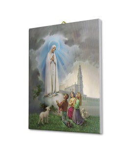 Tela pittorica intelaiata della Madonna di Fatima