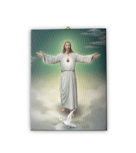 Tela pittorica intelaiata del Sacro Cuore di Gesù