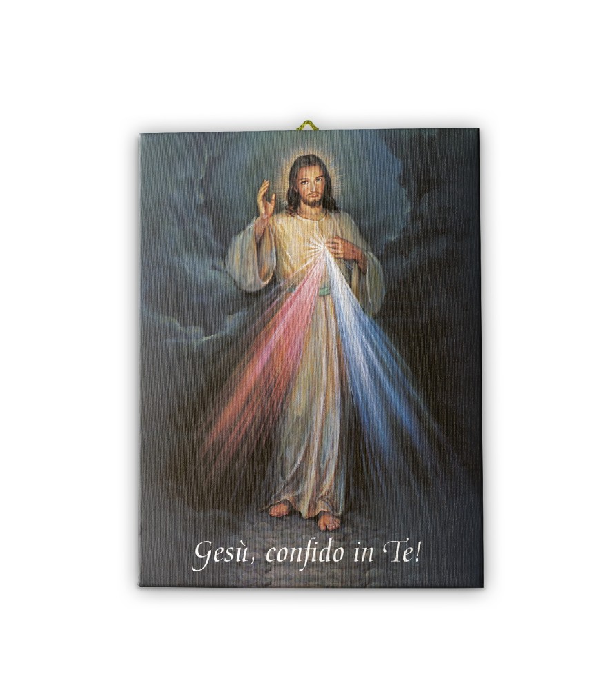 Tela pittorica intelaiata di Gesù Misericordioso