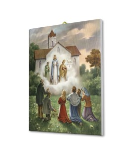 Tela pittorica intelaiata della Madonna di Fatima