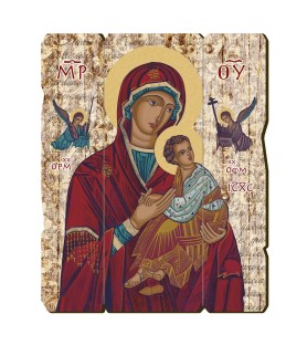 Quadro in legno sagomato stile vintage del Perpetuo Soccorso