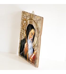 Quadro in legno sagomato stile vintage di San Benedetto