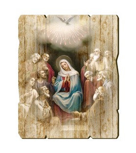 Quadro in legno sagomato stile vintage della Pentecoste