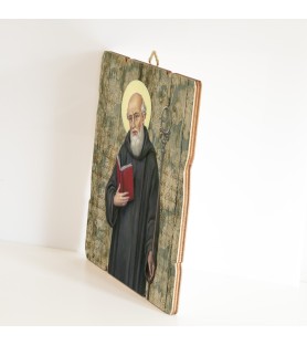 Quadro in legno sagomato stile vintage di San Benedetto