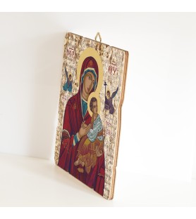 Quadro in legno sagomato stile vintage del Perpetuo Soccorso
