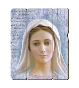Quadro in legno sagomato stile vintage di Maria Ausiliatrice