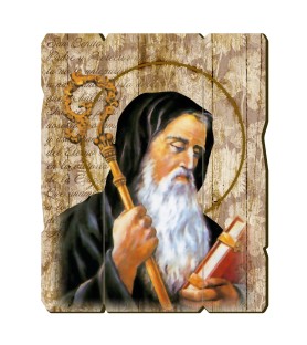 Quadro in legno sagomato stile vintage di San Benedetto