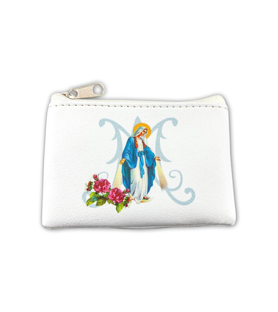 Pochette porta rosario con l'immagine della Madonna Miracolosa Pochette porta rosario con l'immagine della Madonna Miracolosa