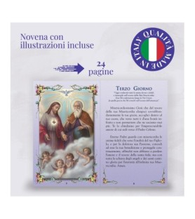 Opuscolo di 24 pagine con la novena a Gesù Misericordioso, illustrazioni a colori e rosario in vetro incluso