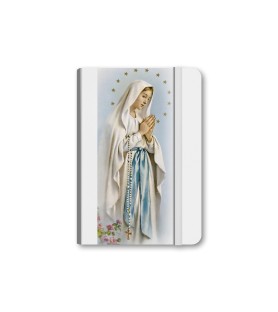 Taccuino tascabile con immagine della Madonna di Lourdes - FORMATO Cm 9 X 14