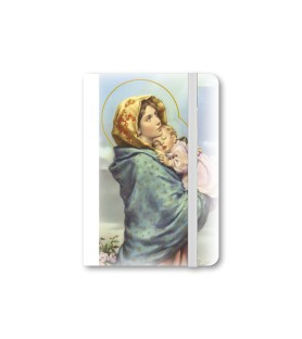 Taccuino tascabile con immagine della Madonna con bambino del Ferruzzi - FORMATO Cm 9 X 14