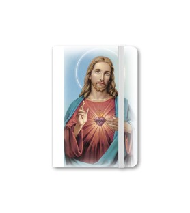 Taccuino tascabile con immagine del Sacro Cuore di Gesù - FORMATO Cm 9 X 14