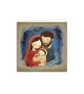 Confezione da 12Biglietti augurali assortiti in oro digitale con busta in carta riciclata kraft -Formato 15 x 15 Cm
