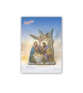 Magnete sagomato raffigurante la Sacra Famiglia della serie Messias -Formato 4 x 6 x 1 Cm