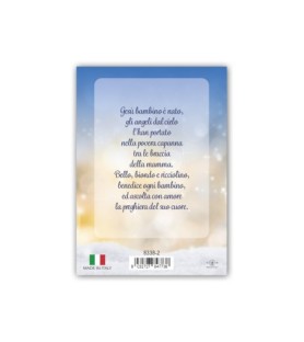 Magnete sagomato raffigurante un angioletto che tiene in mano una stellina -Formato 4 x 6 x 1 Cm