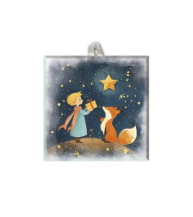 Piastrella con Piccolo Principe 10 x 10 cm  -Formato 10 x 10 x 0.6 Cm